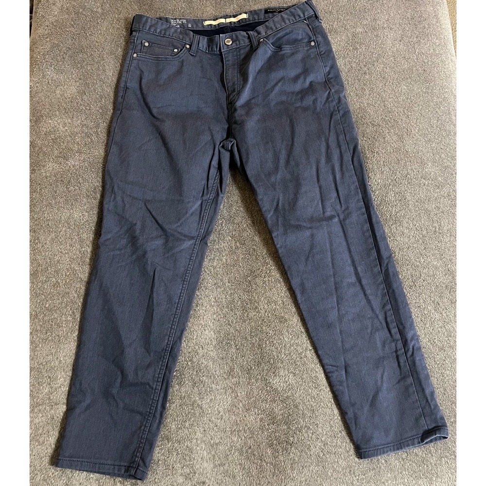 Banana Republic Travel Jean Athletic Fit Blue Heather Mens 35x30 Washwell